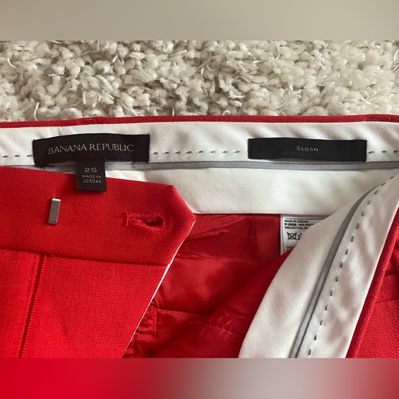 Banana Republic Sloan Pants Sz 2S Red - Picture 4 of 7